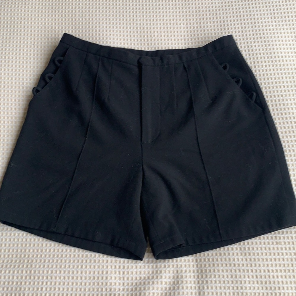 High waisted black shorts size 0